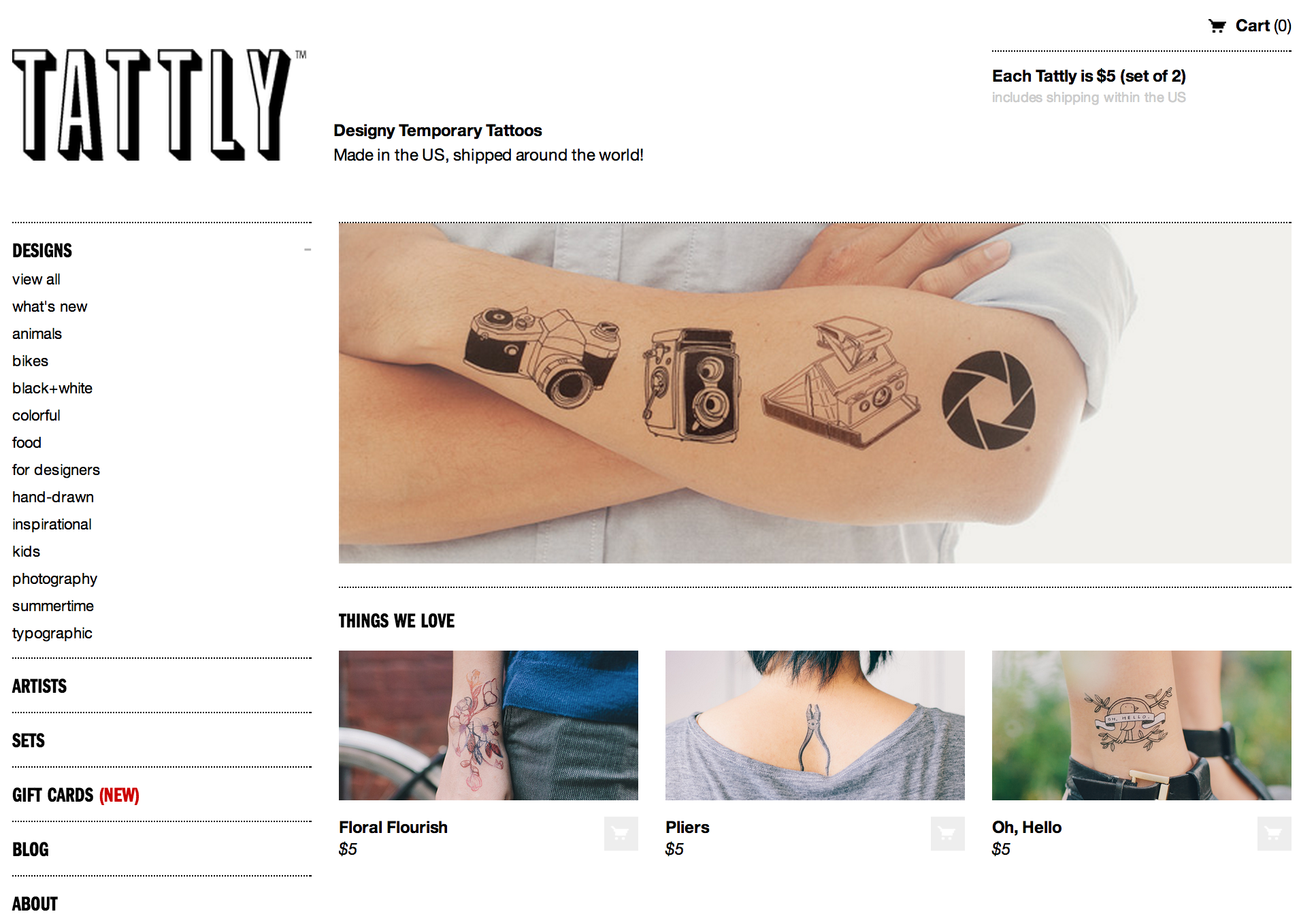 Tattly homepage